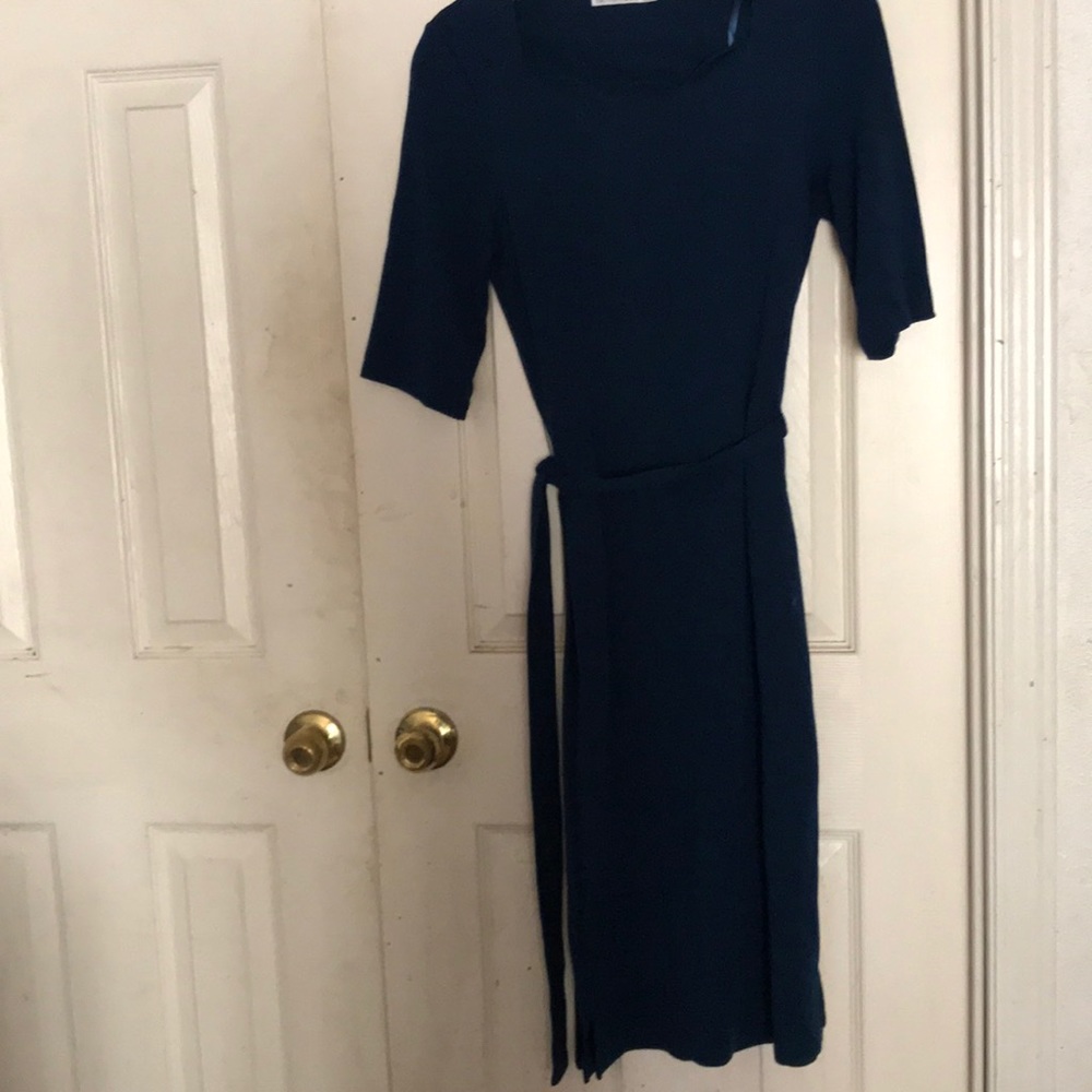 Dark Blue Knee length Dress